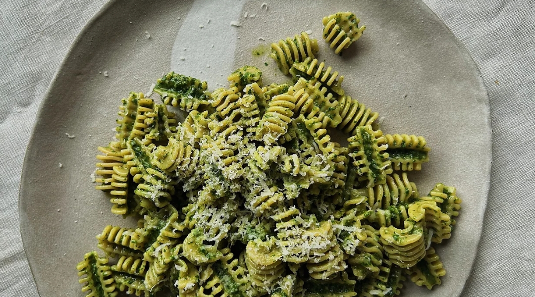 Nettle and Garlic Pesto Radiatori